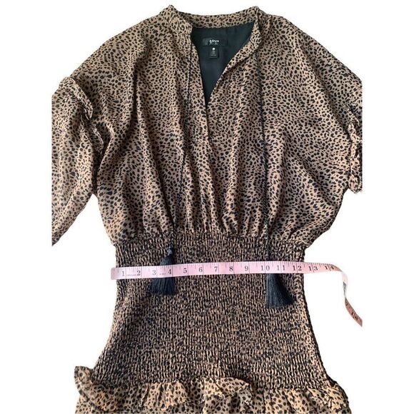 AQUA Animal Print Ruffled Mini Dress - Picture 6 of 8